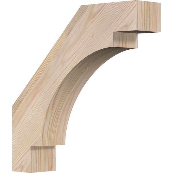 Ekena Millwork 3 1/2"W x 16"D x 16"H Merced Smooth Knee Brace, Douglas Fir BRC04X16X16MRC00SDF - main